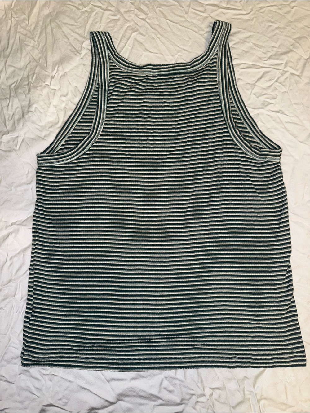 American Eagle Soft & Sexy Rib Tank - Green & White - Picture 3 of 3